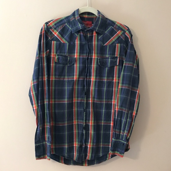 ⭐️3/$10 Zara Jeans Button Up Shirt - Picture 1 of 2